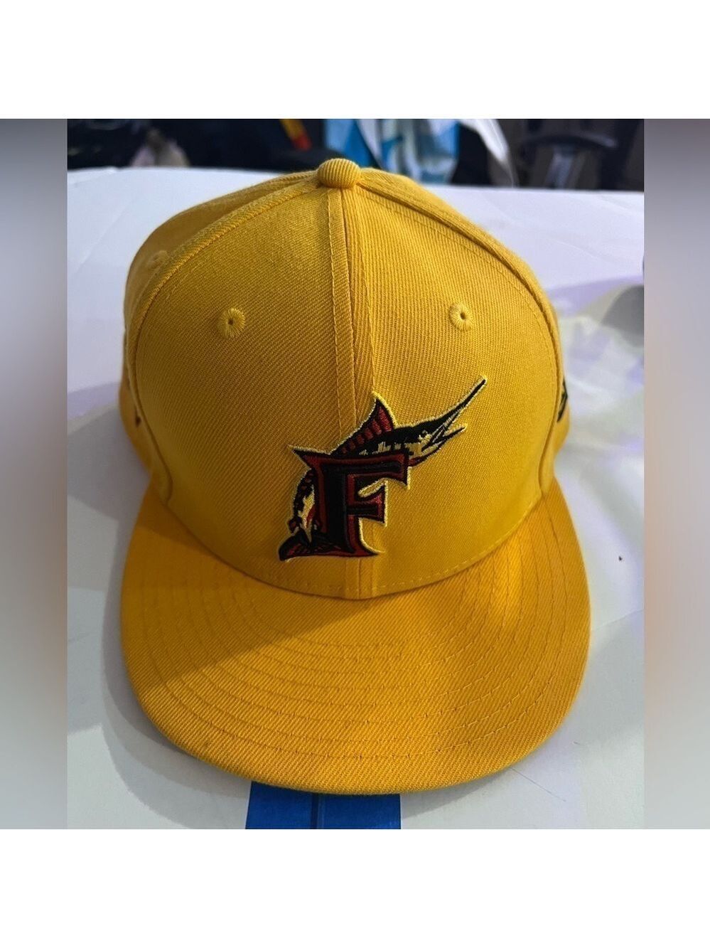New Era Exclusive Florida Marlins Yellow Red UV Lids - 10 Anniversary